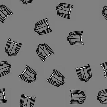 Leather jacket hipster retro vector seamless pattern Stock Illustration