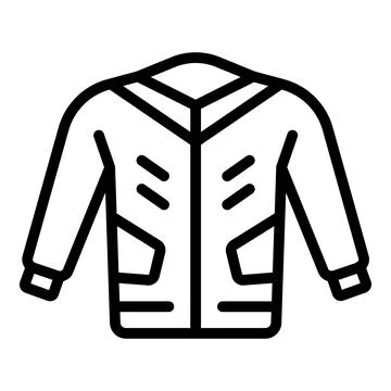Leather jacket icon outline vector. Biker clothes Stock Illustration