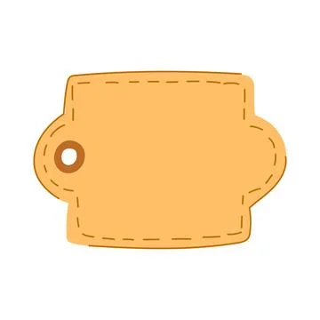 Leather label flat vector icon design element Stock Illustration