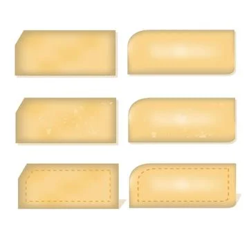 Leather label Illustrazione stock