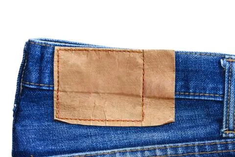 Leather label jeans Stock Photos