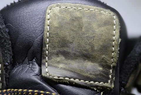 Leather label Stock Photos