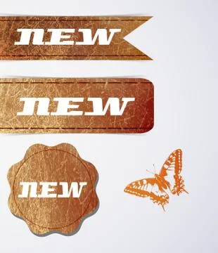 Leather Labels Stock Illustration