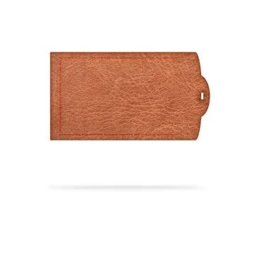 Leather labels on white background Illustrazione stock