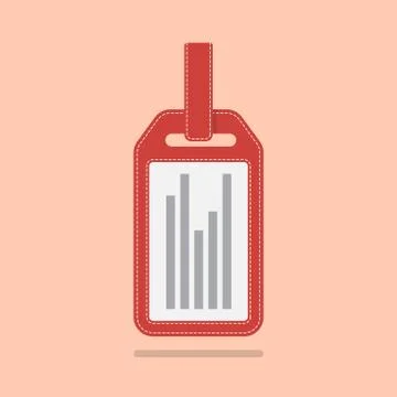 Leather luggage tag Stock Illustration