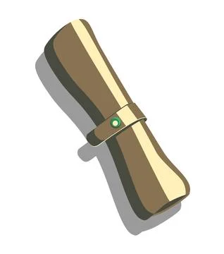 Leather map isolated Illustrazione stock