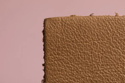 Leather material, close up macro shot where you can see the pores of the genu 스톡 사진