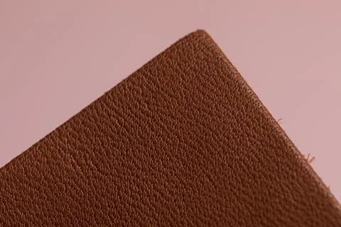 Leather material, close up macro shot where you can see the pores of the genu Fotos Stock