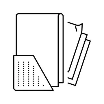 Leather material line icon vector illustration Illustrazione stock