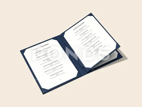 Leather Menu Book Mockup PSD-sjabloon