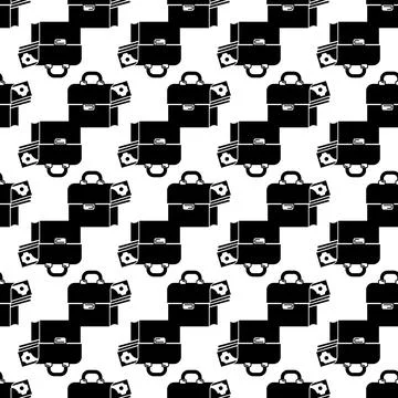 Leather money bag pattern seamless vector Illustrazione stock