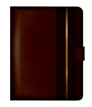 Leather note book. Realistic brown notebook mockup for branding and corporate 스톡 일러스트