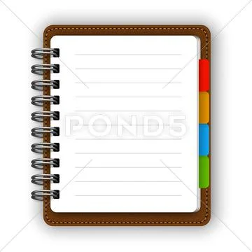 Leather notebook Stock Illustration