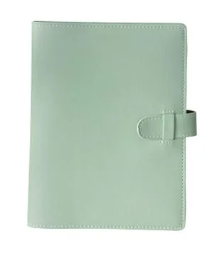 Leather notebook isolated on white background with clipping path Stock Photos