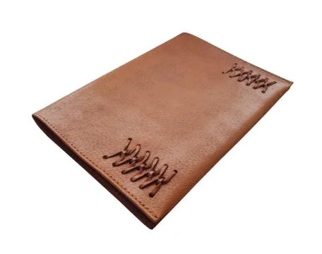 Leather notebook movable cover Stock Photos