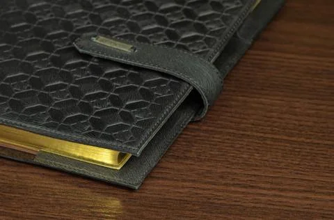Leather notebook Stock Photos