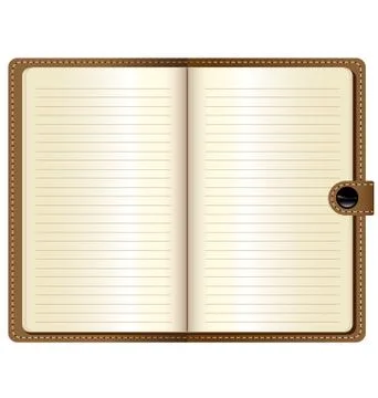 A leather notebook vector Stock Illustration