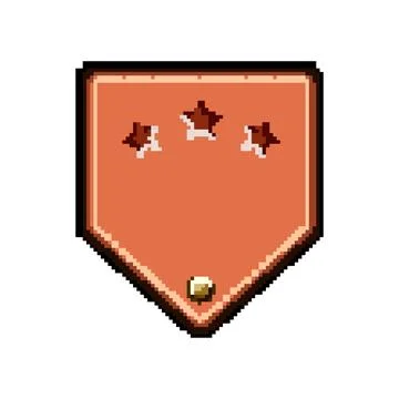 Leather patch badge showing three stars and rivet Stock Illustration