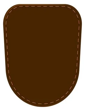 Leather patch with realistic stitch. Chevron template Illustrazione stock