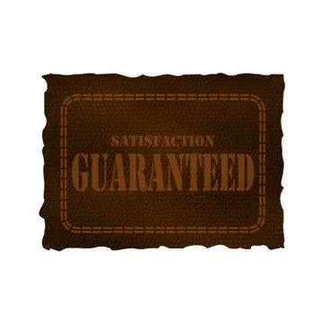 Leather patch - satisfaction guaranteed Illustrazione stock