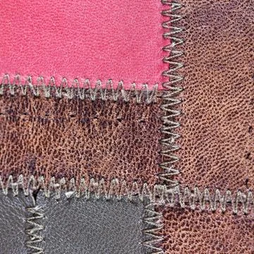 Leather patchwork Stock Photos