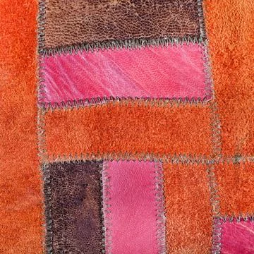 Leather patchwork Stock Photos