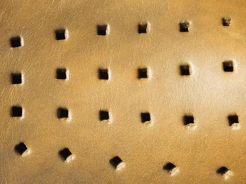 Leather perforated texture Stock Photos