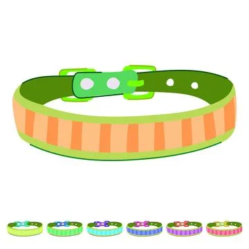 Leather pet collar vector cartoon graphic Stock Illustration