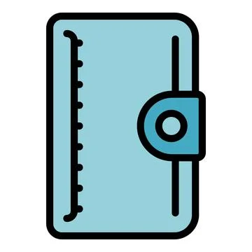 Leather phone case icon vector flat Stock Illustration