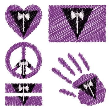 Leather pride design elements. Stock Illustration