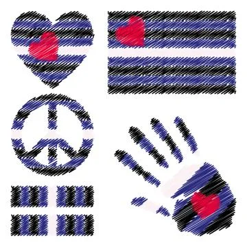 Leather pride design elements. Stock Illustration