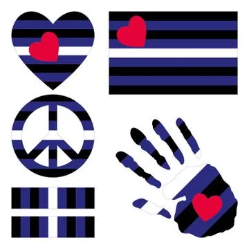 Leather pride design elements. Stock Illustration