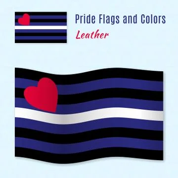 Leather pride flag with correct color scheme Stock Illustration