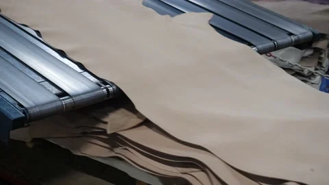 Leather production Video stock 233165132