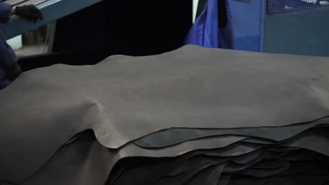 Leather production 库存影片 233165415