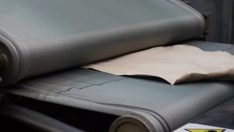 Leather production Video stock 233166098