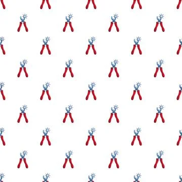 Leather punch tools crafting pattern on white background Illustrazione stock