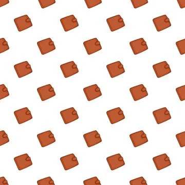 Leather purse pattern, cartoon style Illustrazione stock