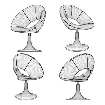 Leather Ring Armchair Vector Stock Illustration