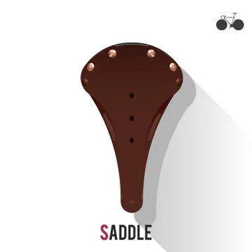 Leather Saddle Stock Illustration