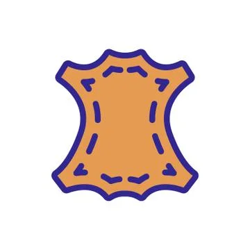 Leather sample icon vector outline illustration Stock Illustration