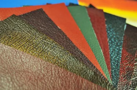 Leather samples Stock Photos