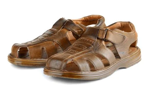 Leather sandals Foto stock