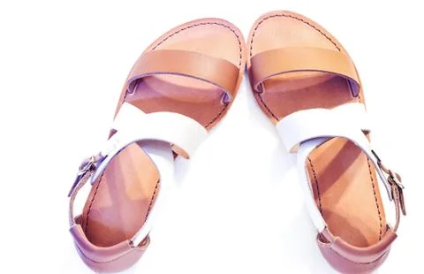 Leather sandals Stock Photos