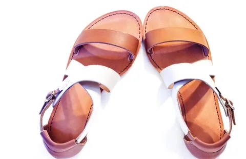 Leather sandals Stock Photos
