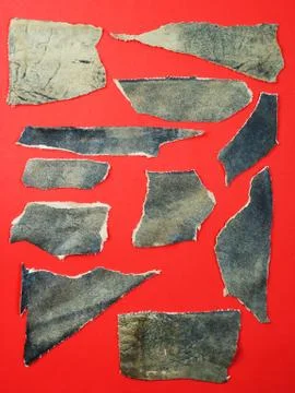 Leather scraps Stock Photos