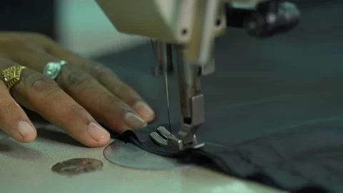 Leather sewing machine Stock Footage 202458161