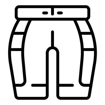 Leather shorts icon outline vector. Biker uniform Stock Illustration
