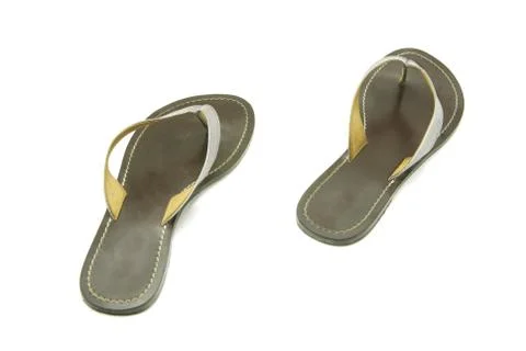 Leather slippers Stock Photos