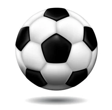 Leather soccer ball Stock Illustration
